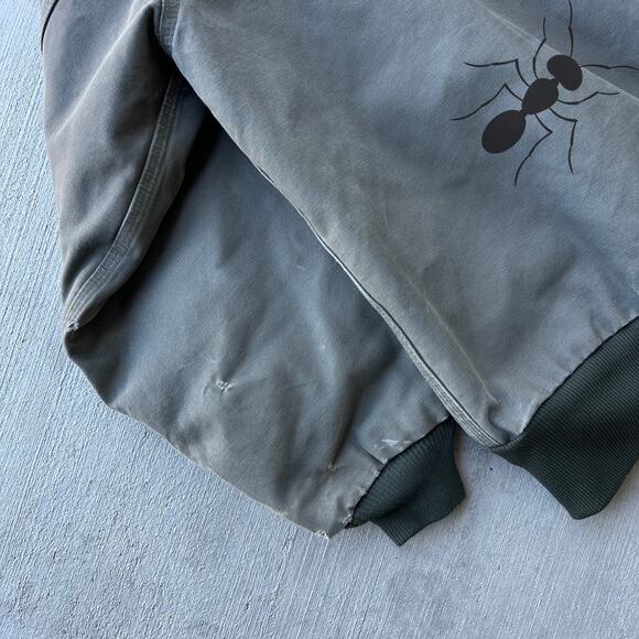 Vintage Y2K Carhartt J280 MOS green hooded work wear jacket - Picture 8 of 10